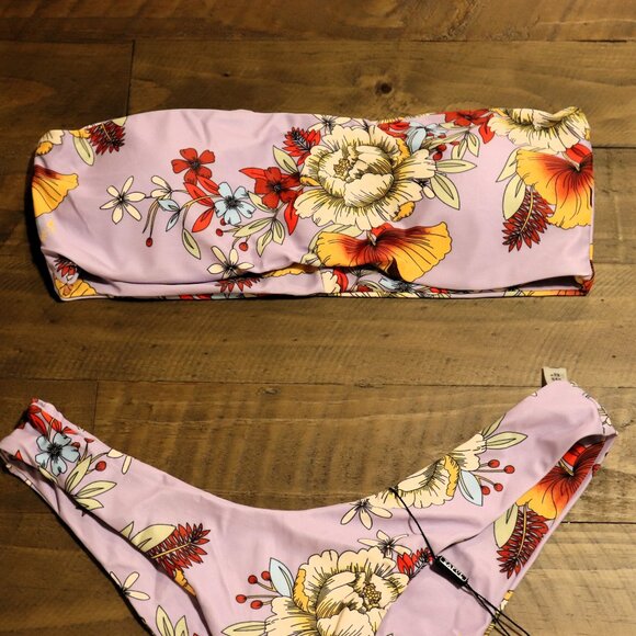 ZAFUL Floral Bikini Set - Mauve, Size Large - Picture 2 of 6